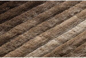 Luxusný kusový koberec shaggy Pasy hnedý 120x160cm