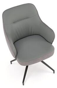Halmar K527 jedálenská stolička otočná, látka velvet, sivá/svetlosivá
