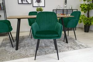 Bestent Jedálenská stolička zamatová zelená Smaragd Velvet