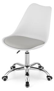 Bestent Kancelárska stolička bielo-šedá škandinávsky štýl BASIC