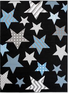 Kusový koberec PP Stars čierny 220x300cm
