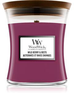 Woodwick Wild Berry & Beets vonná sviečka s dreveným knotom 275 g