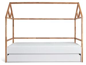 Detská posteľ s prístelkou LOTTA domček | biela 90 x 200 cm