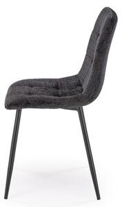 Halmar K547 jedálenská stolička otočná, látka velvet, čierna