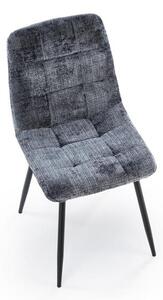 Halmar K547 jedálenská stolička otočná, látka velvet, sivá