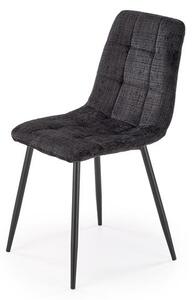 Halmar K547 jedálenská stolička otočná, látka velvet, čierna