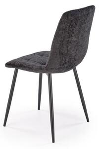 Halmar K547 jedálenská stolička otočná, látka velvet, čierna