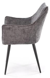 Halmar K559 jedálenská stolička, látka velvet, sivá
