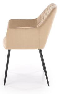Halmar K558 jedálenská stolička, látka velvet, béžová