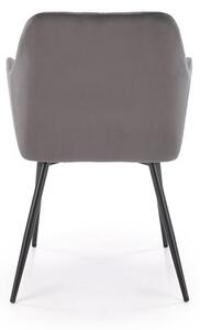 Halmar K558 jedálenská stolička, látka velvet, sivá