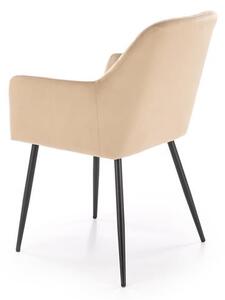 Halmar K558 jedálenská stolička, látka velvet, béžová