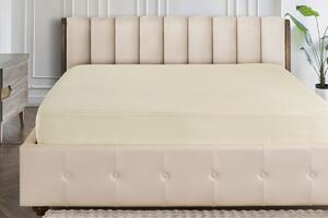 Farebné napínacie prestieradlo Klinmam Home Jersey, farba krémová, 100x200 cm