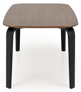 Halmar PEDRO jedálenský stôl 160/90/75/140cm, MDF/dýha, orech/čierna