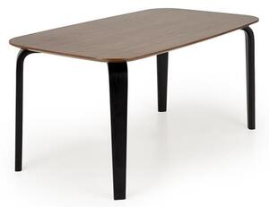 Halmar PEDRO jedálenský stôl 160/90/75/140cm, MDF/dýha, orech/čierna