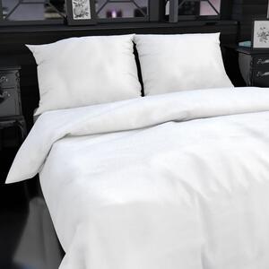 Kvalitex Predĺžené hotelové obliečky ATLAS hladký 140x220,70x90cm biele Zapínanie: Gombíky