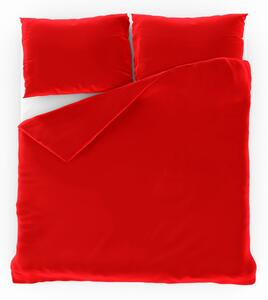 Kvalitex Saténové predľžené obliečky červene 140x220, 70x90cm