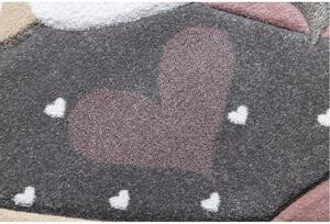 Detský kusový koberec Plameniak sivý 120x170cm