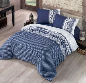 Kvalitex Bavlnená posteľná bielizeň 140x200 + 70x90 cm - CANZONE modrá