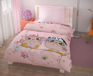 Kvalitex Predĺžené posteľné obliečky pre mladých 140x220, 70x90cm PUHU ružové