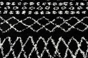 Kusový koberec Shaggy Etnic čierny 140x190cm