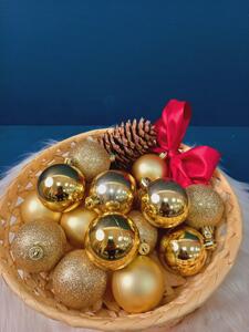 Bestent Vianočné gule na stromček 5cm 17ks GOLD
