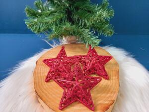 Bestent Ozdoby na vianočný stromček - hviezda 3ks 10,5cm RED