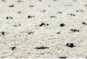 Kusový koberec Shaggy Syla krémový kruh 120cm