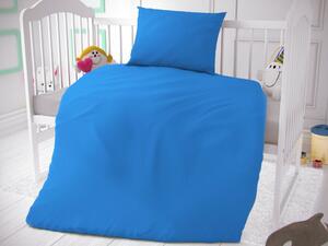 Bavlnené obliečky do detskej postieľky Modré 90x135/45x60 cm