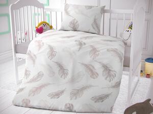 Kvalitex Detské posteľné obliečky Shelby biele 95x135, 45x60cm