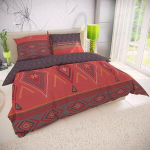 Kvalitex Klasické posteľné bavlnené obliečky ZAHIRA červená 140x200, 70x90cm