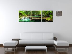 Gario Obraz na plátne Vodopád Erawan v Thajsku Veľkosť: 90 x 60 cm