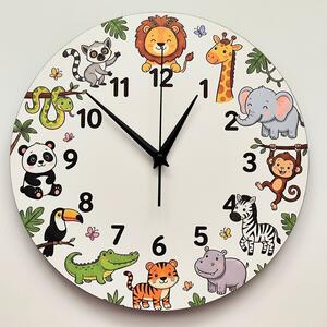 Detské nástenné hodiny so zvieratkami | TIKARI: 30 cm 4797-115355 HLC91090