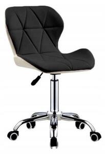 Bestent Kancelárska stolička kožená White - Black