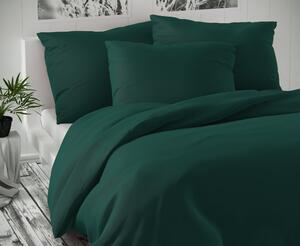 Kvalitex Saténové francúzské obliečky LUXURY COLLECTION 1 + 2, 240x200, 70x90cm tmavo zelené