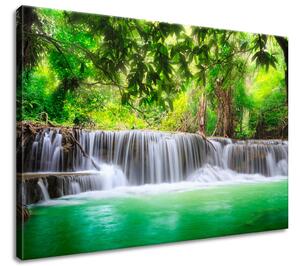 Gario Obraz na plátne Thajsko a vodopád v Kanjanaburi Veľkosť: 30 x 30 cm