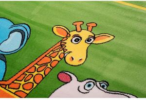 Detský kusový koberec Žirafka zelený 300x400cm