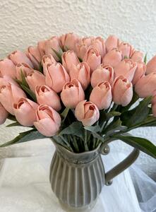 Tulipán umelý korálovo ružový jemne bielený 44cm cena za 1ks