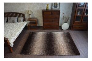 Luxusný kusový koberec Shaggy Ben hnedý 80x150cm