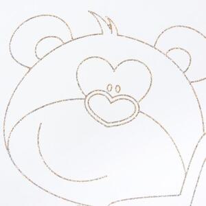 NEW BABY Detská postieľka New Baby Medvedík s hviezdičkou so sťahovacou bočnicou dub