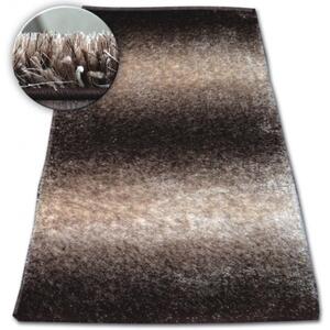 Luxusný kusový koberec Shaggy Ben hnedý 80x150cm