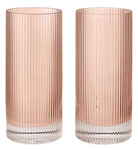 Ferm Living Sklenice Ripple Highball set 2ks, blush