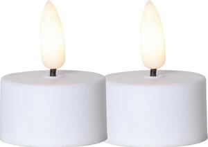 Čajová LED sviečka Flamme White – set 2 ks