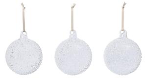 Ferm Living Vianočné banky Flurry L set 3ks, white