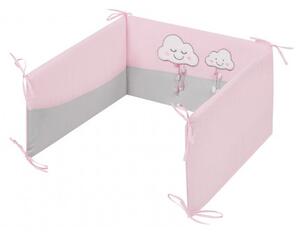 5-dielne posteľné obliečky Belisima Obláčiky 100/135 ružové