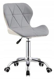 Bestent Kancelárska stolička kožená White - Light Grey
