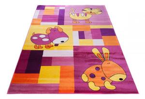 Detský kusový koberec Manny ružový 160x220cm
