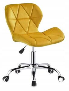 Bestent Kancelárska stolička zamatová Yellow
