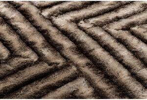 Luxusný kusový koberec shaggy Jansen hnedý 120x160cm