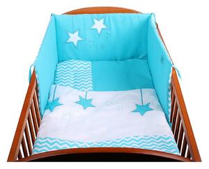 6-dielne posteľné obliečky Belisima Hviezdička 100x135 tyrkysové