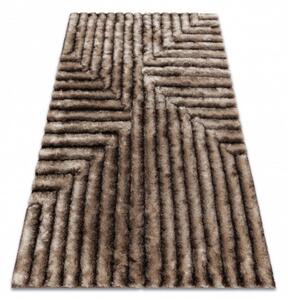 Luxusný kusový koberec shaggy Jansen hnedý 80x150cm